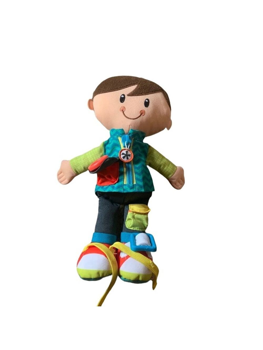 Playskool Dressy Kids Boy Learn to Dress Activity Plush Doll Toy Preschool Motor